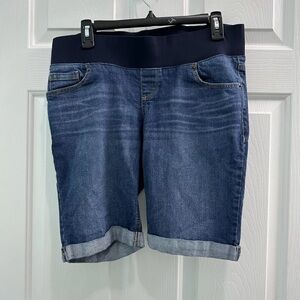 Great Expectations Maternity Women’s Size Medium 8-10 Blue Denim Jean Shorts